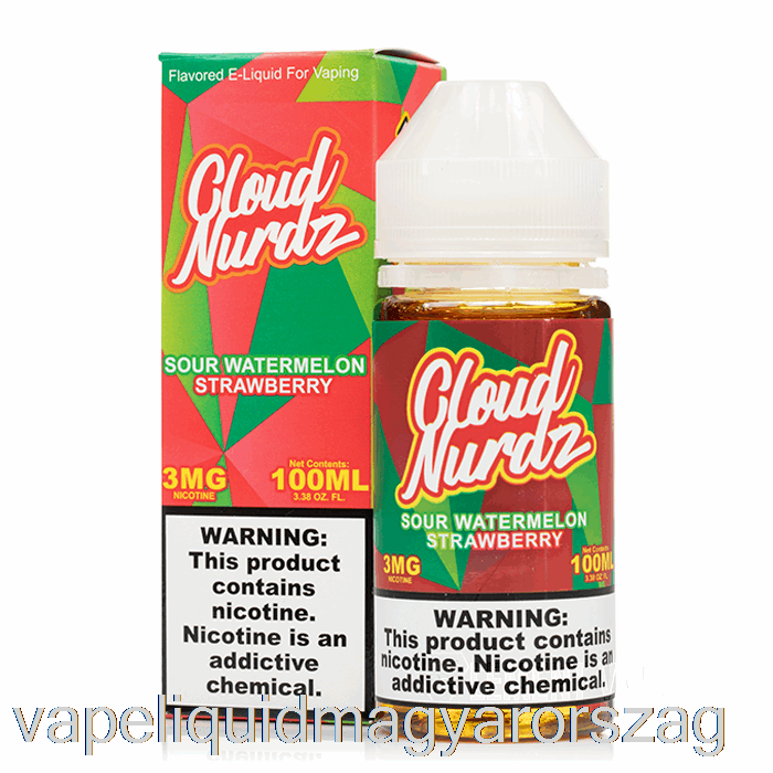 Savanyú Görögdinnye Eper - Felhő Nurdz - 100ml 3mg Vape Folyadék